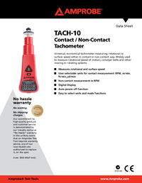 Thumbnail of document Data Sheet - TACH-10 Contact and Non-Contact Tachometer